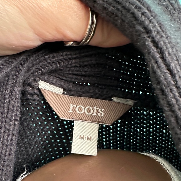 Roots Women's Charcoal Cardigan Sweater - Picture 2 of 4